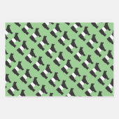 ベルティ、ベルト付きガロウェイのギフトラップシートセット ラッピングペーパーシート (正面)