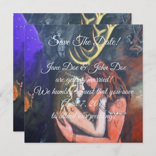 ベルテインの手縛り式 招待状 (正面/裏面)