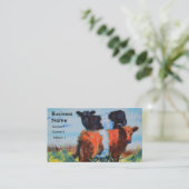 ベルテッドガロウェイブル絵画カーフの名刺 名刺 (スタンド正面)