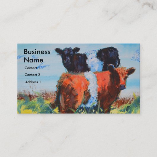 ベルテッドガロウェイブル絵画カーフの名刺 名刺 (正面)