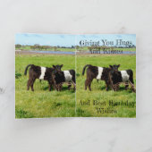 ベルテッドガロウェイベビーカーヴ、誕生日 カード (内部)