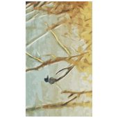 ベルテッドキングフィッシャーアットリバーズエッジ抽象芸術 テーブルクロス (正面)