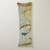 ベルテッドキングフィッシャーアットリバーズエッジ抽象芸術 ボディピロー (正面縦)