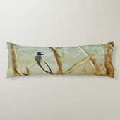 ベルテッドキングフィッシャーアットリバーズエッジ抽象芸術 ボディピロー (正面)