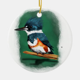 ベルテッドキングフィッシャーオーナメント セラミックオーナメント