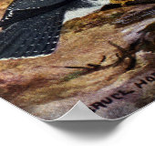 ベルテッドキングフィッシャーズとその巣トンネル ポスター (角)