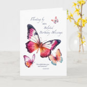 ベルテッド宗教誕生日水彩蝶 カード (黄色い花)
