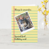 ベルテッド誕生日おもしろいリスパーティー帽子 カード (黄色い花)