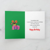 ベルテッド誕生日かわいい食べネズミのチーズ カード (内部)