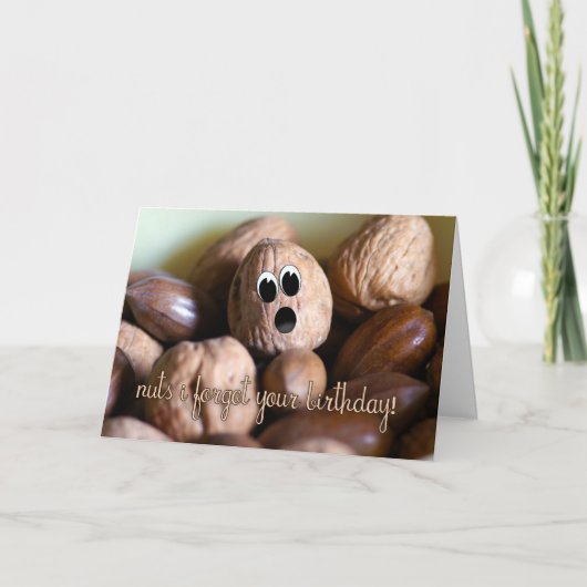 ベルテッド誕生日カード – ナッツ忘れI Your  Birthda カード (正面)