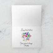 ベルテッド誕生日ゾウのパーソナライズ名文字 カード (内部)