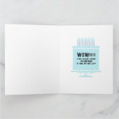 ベルテッド誕生日フォト名前をカスタムするカード カード (内部)