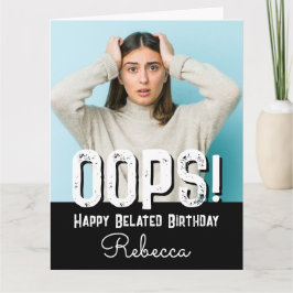 ベルテッド誕生日フォト名前をカスタムするカード カード