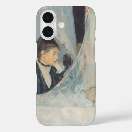 ベルテ・モリゾによる『ゆりかご』、ヴィンテージ印象派 Case-Mate iPhoneケース (裏面)