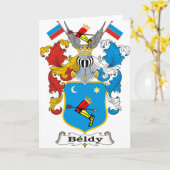 ベルディファミリーハンガリーコートオブアームズ カード (黄色い花)