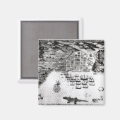 ベルデ岬、サンチアゴ、1589 マグネット (正面/裏面)
