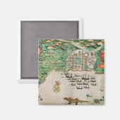 ベルデ岬、サンチアゴ、1589 2 マグネット (正面/裏面)