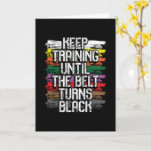 ベルトが黒くなるまで練習を続ける カード (黄色い花)