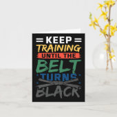 ベルトが黒保いベルトから曲がるまで訓練すること カード (黄色い花)