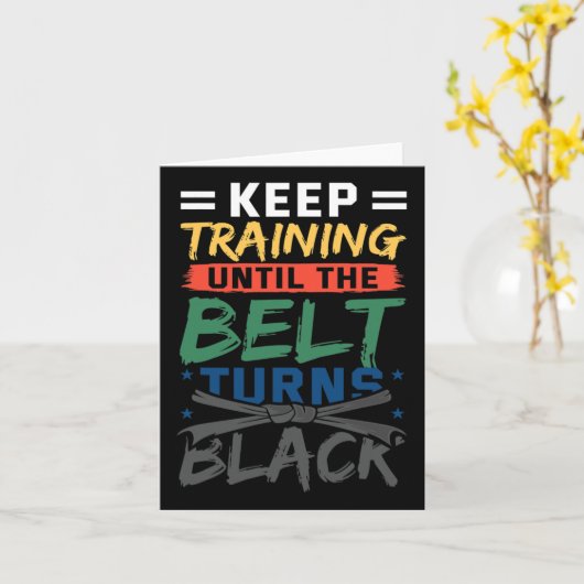 ベルトが黒保いベルトから曲がるまで訓練すること カード (黄色い花)