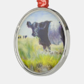 ベルトを付けられたギャロウェーの動物のクリスマスツリーのオーナメント メタルオーナメント (左)