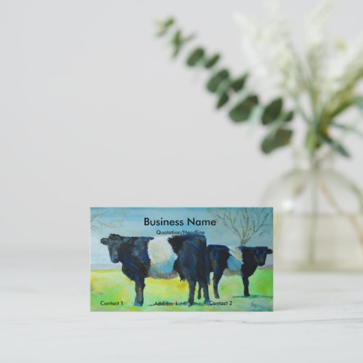 ベルトを付けられたギャロウェーは絵画の名刺を脅かします 名刺 (スタンド正面)