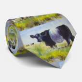 ベルトを付けられたギャロウェー牛絵画 ネクタイ (ロール)