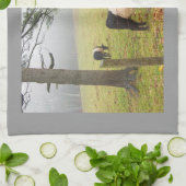 ベルトガロウェイウッシズオンファームインロックポートメイン キッチンタオル (折り畳み)