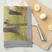 ベルトガロウェイウッシズオンファームインロックポートメイン キッチンタオル (四つ折り)