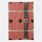 ベルトボタン付きサンタ調スーツ キッチンタオル (縦)