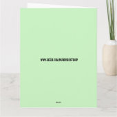 ベルト付き誕生日おもしろい亀グリーティングカード カード (裏面)