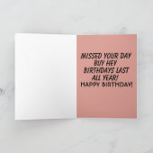 ベルト誕生日カーおもしろいド カード (内部)