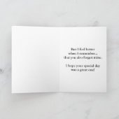 ベルト誕生日カーカスタマイズド – カード (内部)