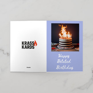 ベルト誕生日カード 箔グリーティングカード