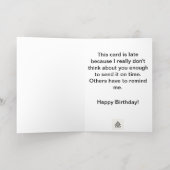 ベルト誕生日カード 箔グリーティングカード (内側レイダウン)