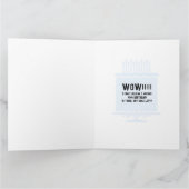 ベルト誕生日写真及びタイポグラフィカード カード (内部)