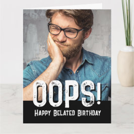 ベルト誕生日写真及びタイポグラフィカード カード