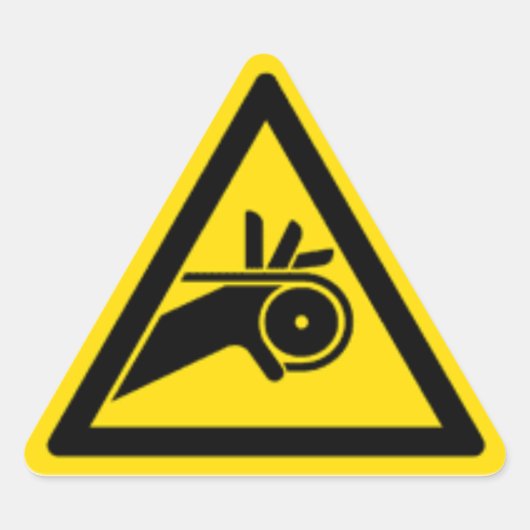 ベルト/チェー警告ン 三角形シール (正面)