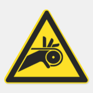 ベルト/チェー警告ン 三角形シール