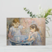 ベルト・モリソット - 子どもたちと洗面盆 サンキューカード (スタンド正面)