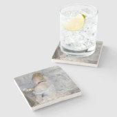 ベルト・モリソット - 彼女の身支度をする女性 ストーンコースター (横)