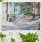 ベルト・モリゾ - ウィット島のユージーン・マネ キッチンタオル (折り畳み)