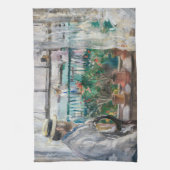 ベルト・モリゾ - ウィット島のユージーン・マネ キッチンタオル (縦)