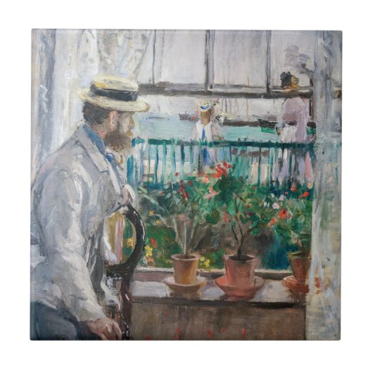 ベルト・モリゾ - ウィット島のユージーン・マネ タイル (正面)