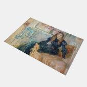 ベルト・モリゾ - ジュリーと彼女のグレイハウンド ラエルテ ドアマット (アングル)