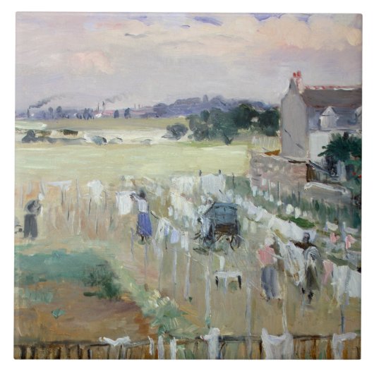 ベルト・モリゾ-乾燥するために洗濯をつるします タイル (正面)