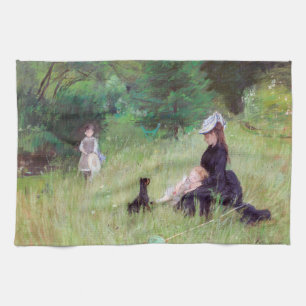 ベルト・モリゾ - 公園にて / Dans le parc キッチンタオル
