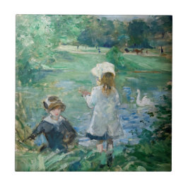 ベルト・モリゾ - 湖畔にて / Au bord du lac タイル