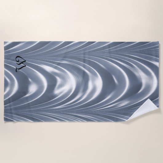 ベルドレープソフトブレウパタエレガントーンモノグラム ビーチタオル (正面)