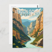 ベルドンゴルジュフランストラベルアートヴィンテージ ポストカード (正面/裏面)